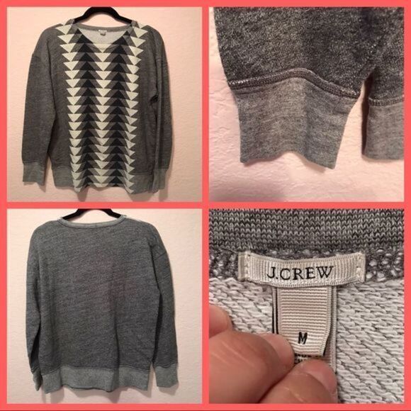 NWOT. J.Crew Swearshirt. Very cute design. - Picture 1 of 6